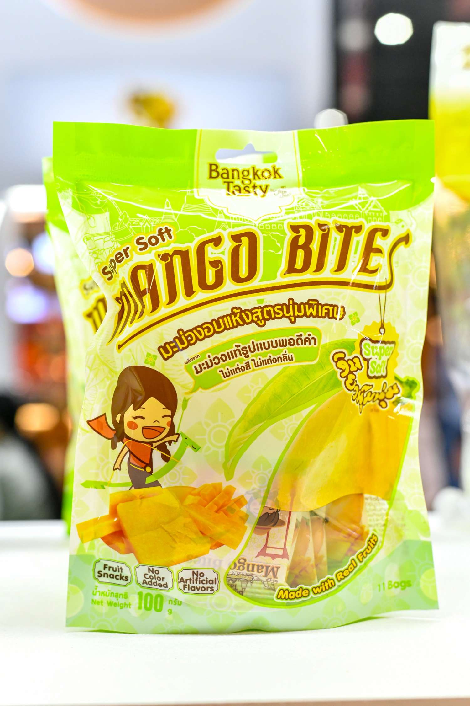 บรรจุภัณฑ์ขนมมะม่วงแผ่นเนื้อนุ่มพอดีคำ Mango Bites ภายใต้แบรนด์ Bangkok Tasty by Chin Huay