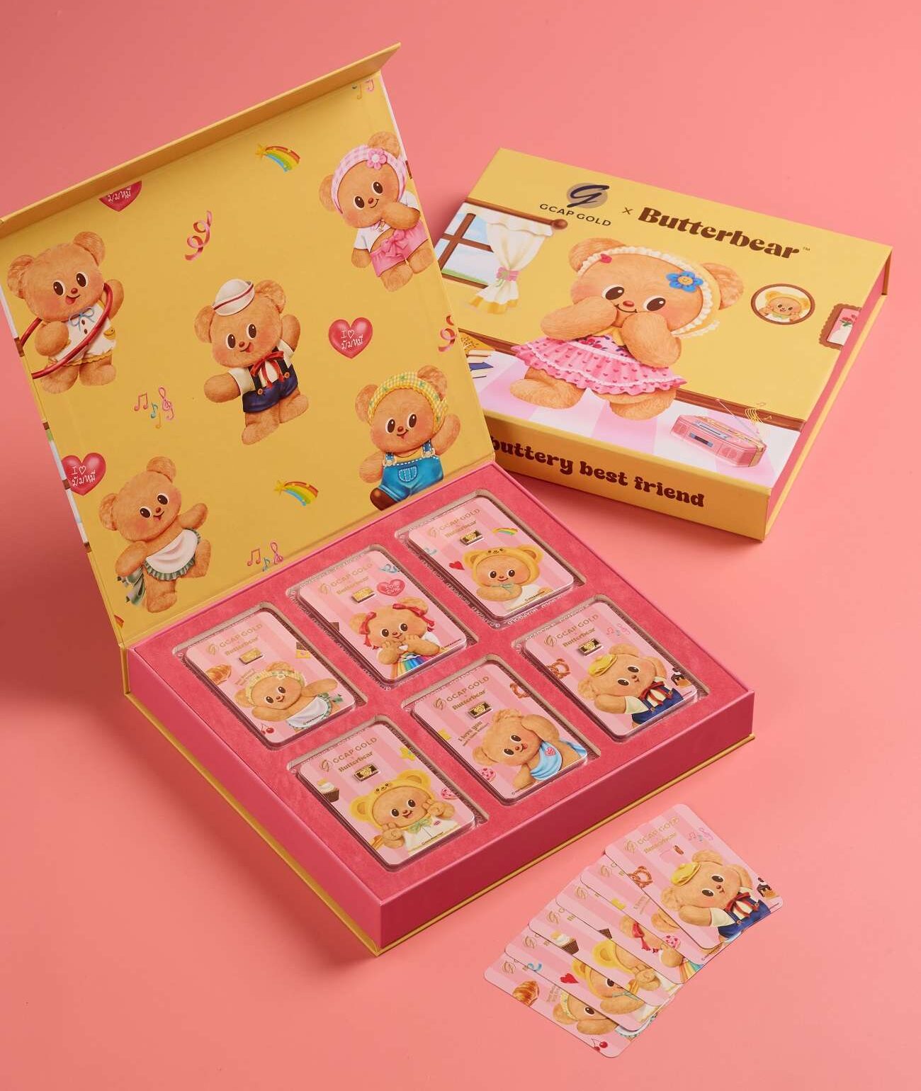 Sweet Moments Collection Box Set กล่องพรีเมียมและการ์ดทองคำแท่งลวดลายน้องเนยบัตเตอร์แบร์