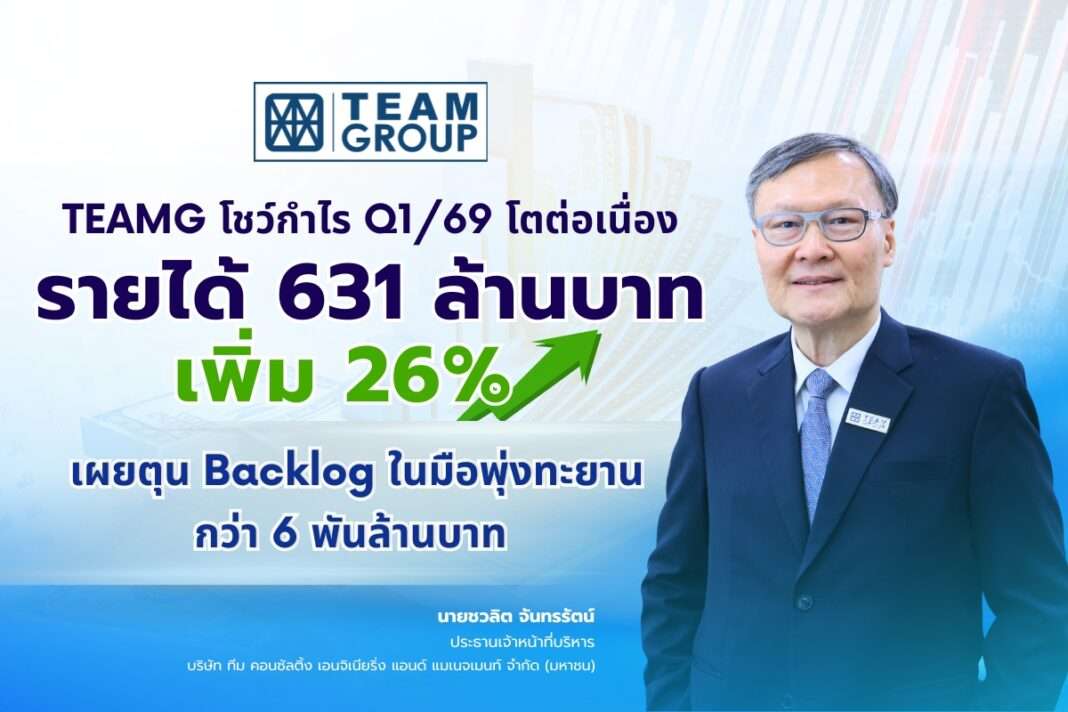 teamg-q1-2026-financial-results-chawalit-chantarat นายชวลิต จันทรรัตน์ ประธานเจ้าหน้าที่บริหาร บริษัท ทีม คอนซัลติ้ง เอนจิเนียริ่ง แอนด์ แมเนจเมนท์ จำกัด (มหาชน) หรือ TEAMG