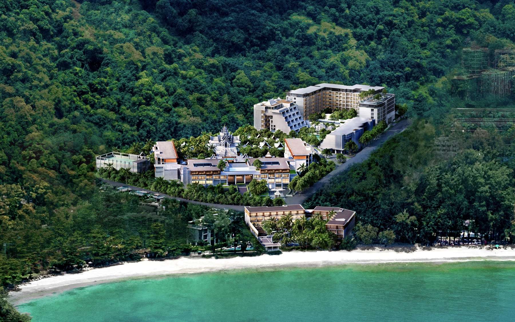 ภาพมุมสูงโครงการอสังหาริมทรัพย์ระดับเวิลด์คลาส The Residences at InterContinental Phuket Resort