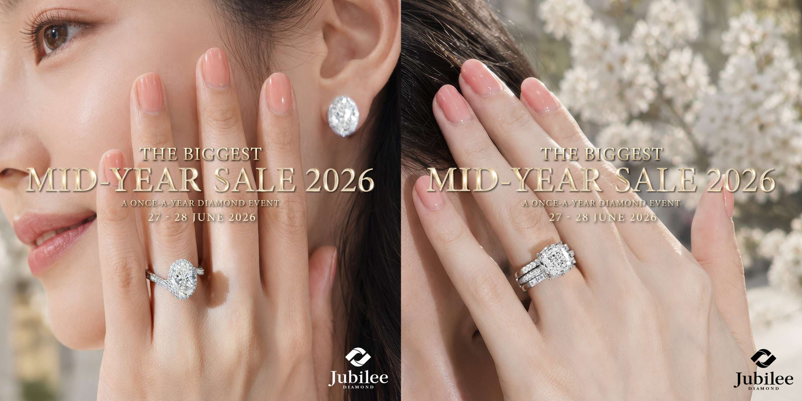นางแบบสวมใส่เครื่องประดับเพชรแท้คอลเลกชันพิเศษในงาน Jubilee Diamond The Biggest Midyear Sale 2026