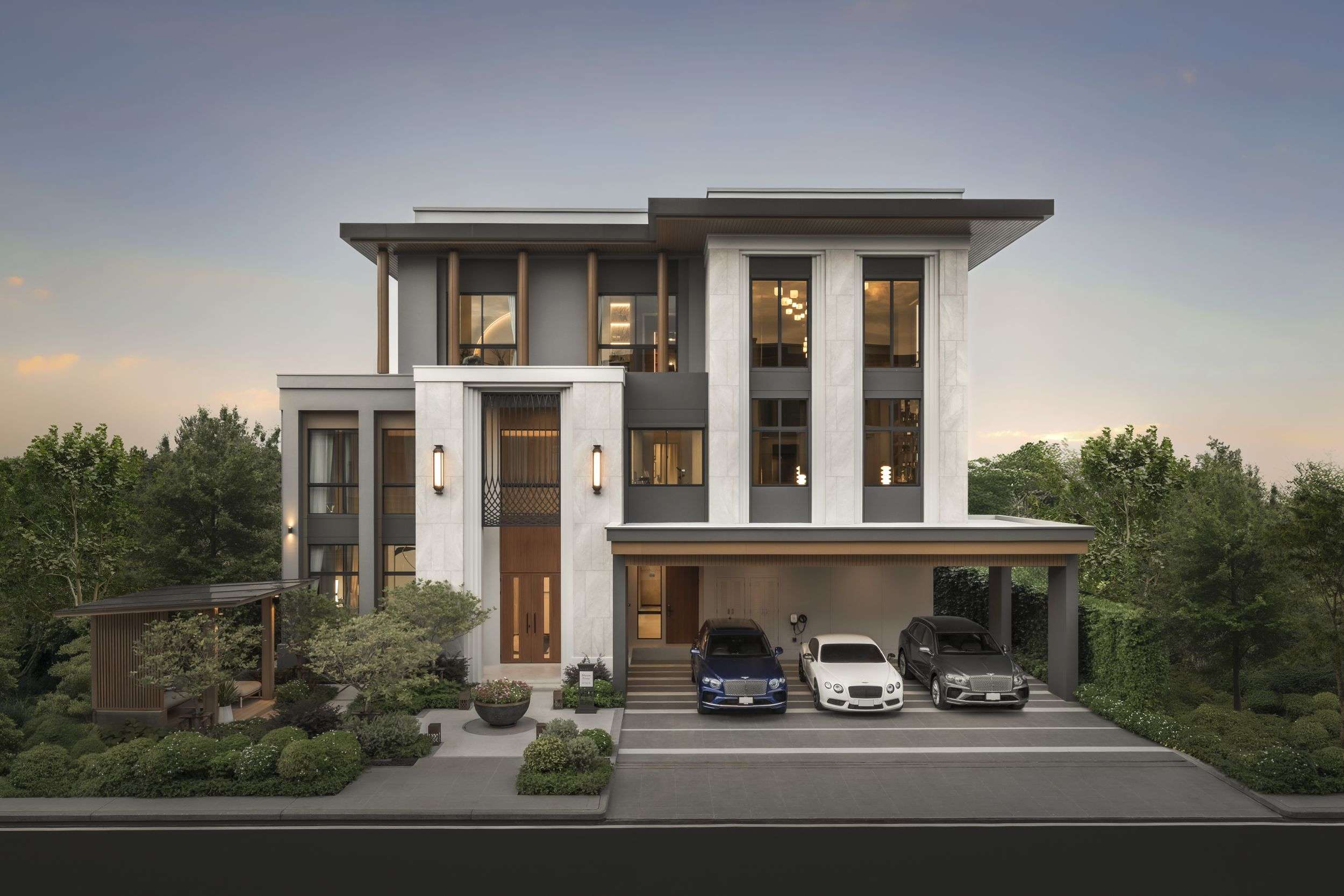 ภาพจำลองภายนอกโครงการบ้านเดี่ยวระดับลักชัวรี VANA Ratchapruek–Westville