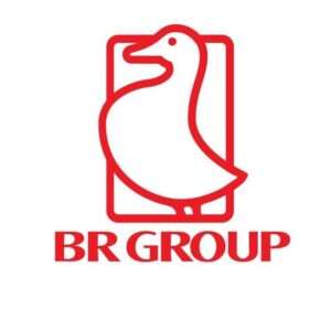 โลโก้บริษัท บางกอกแร้นช์ จำกัด (มหาชน) หรือ BR Group ผู้นำธุรกิจเนื้อเป็ดครบวงจร