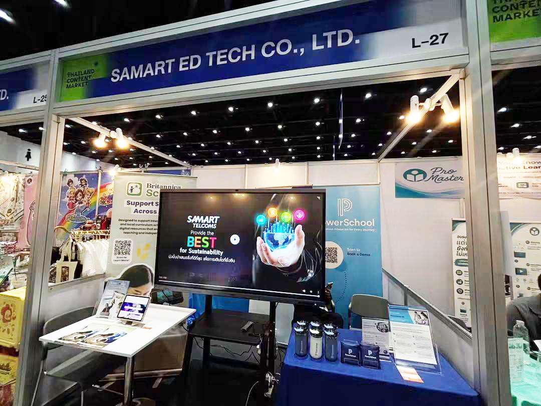 บูธจัดแสดงโซลูชันของบริษัท สามารถ เอ็ด เท็ค จำกัด ภายในงาน Thailand Content Market 2026