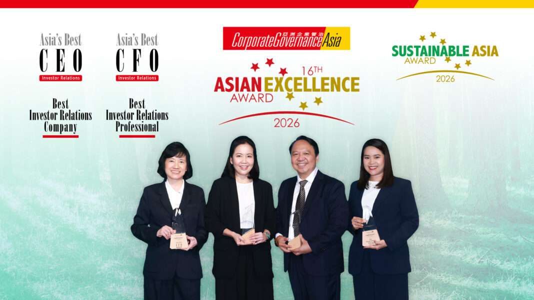 ผู้แทนผู้บริหาร บริษัท ไทยออยล์ จำกัด (มหาชน) รับมอบ 5 รางวัลยอดเยี่ยมแห่งเอเชีย จากงาน Asian Excellence Award 2026
