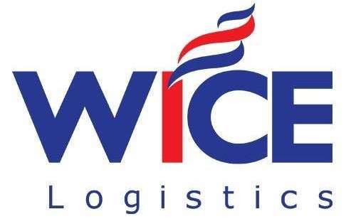 ภาพโลโก้แบรนด์อย่างเป็นทางการของบริษัท ไวส์ โลจิสติกส์ จำกัด (มหาชน) หรือ WICE ประกอบด้วยตัวอักษรภาษาอังกฤษสีน้ำเงินและสีแดง พร้อมข้อความ Logistics ด้านล่าง