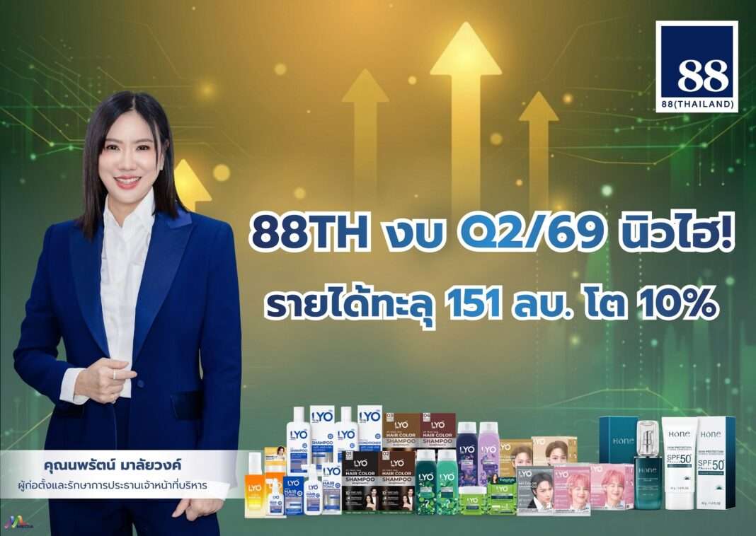 nopparat-malaiwong-88th-q2-2026-results นางสาวนพรัตน์ มาลัยวงค์ ผู้ก่อตั้งและรักษาการประธานเจ้าหน้าที่บริหาร บริษัท 88 (ไทยแลนด์) จำกัด (มหาชน) หรือ 88TH