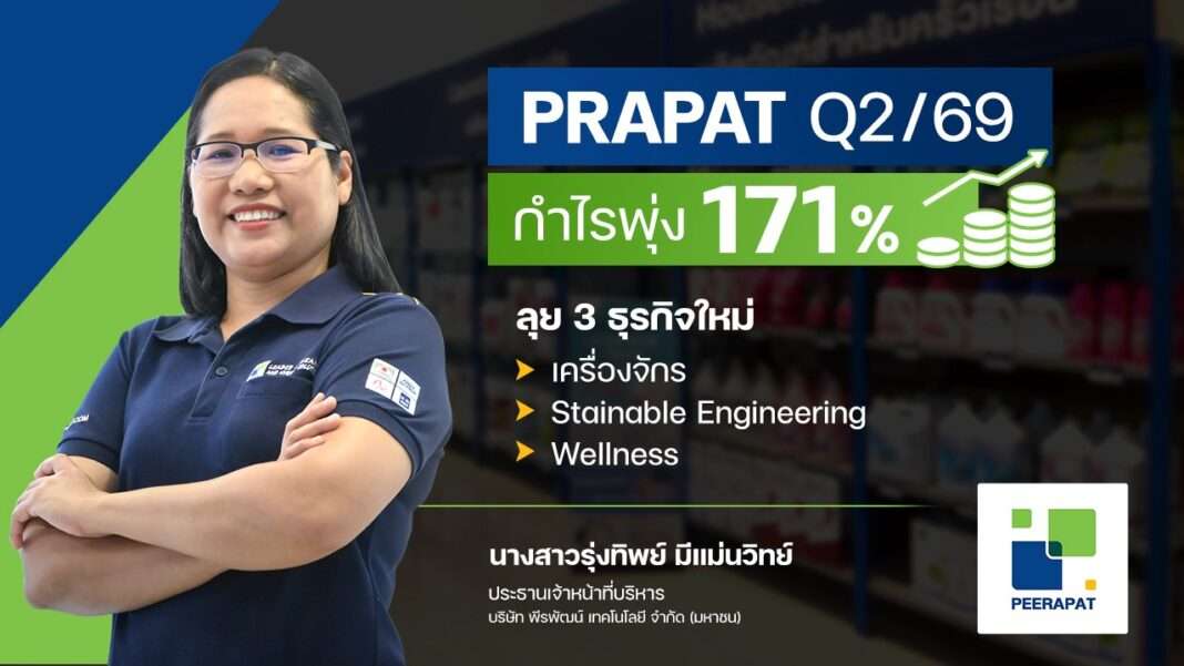 rungthip-meemanwit-ceo-prapat-q2-2026-profit-growth นางสาวรุ่งทิพย์ มีแม่นวิทย์ ประธานเจ้าหน้าที่บริหาร บริษัท พีรพัฒน์ เทคโนโลยี จำกัด (มหาชน) หรือ PRAPAT