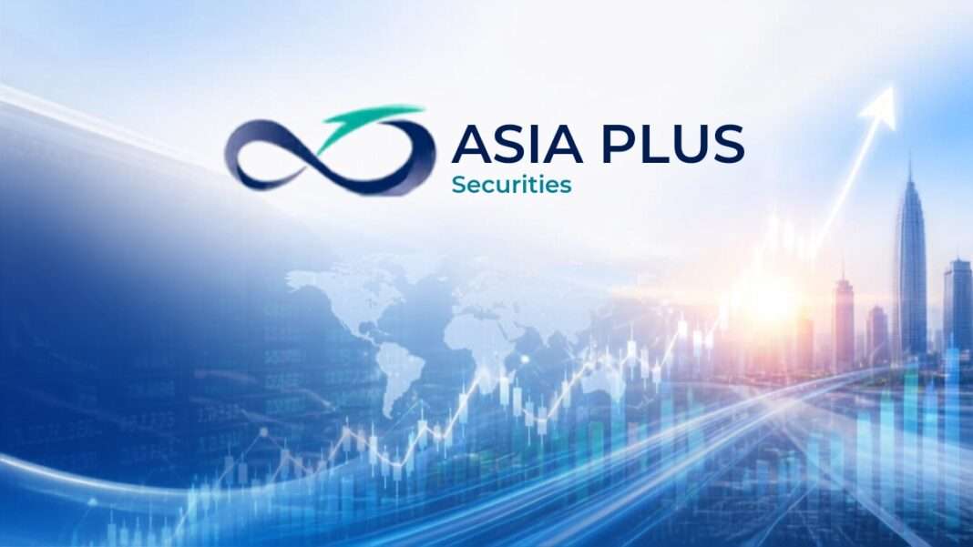 Asia-Plus-Securities-Global-Stock-Market-Laggard-Catch-up-Trade ภาพตราสัญลักษณ์ของบริษัทหลักทรัพย์ เอเซีย พลัส จำกัด (Asia Plus Securities) โดดเด่นอยู่กึ่งกลางภาพบนพื้นหลังที่ประกอบด้วยกราฟหุ้นพุ่งทะยาน แผนที่โลก และทิวทัศน์ตึกระฟ้า สื่อถึงการวิเคราะห์ทิศทางเศรษฐกิจและตลาดหุ้นทั้งในระดับสากลและภายในประเทศ